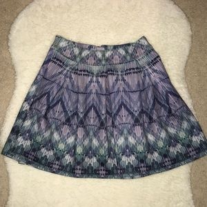 NWOT Aeropostale Pleated Blue and Purple Zip-Up Skater Skirt
